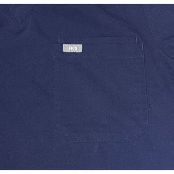 Figs Women's Catarina One Pocket double Pocket Scrub Top Navy Blue Size Medium - Picture 4 of 5